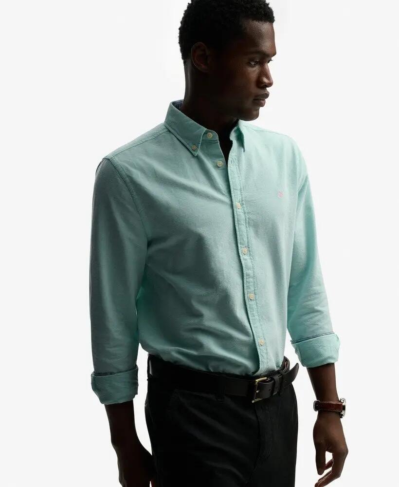 superdry Camicia Preppy Oxford Manica Lunga in Cotone Bio 2/7
