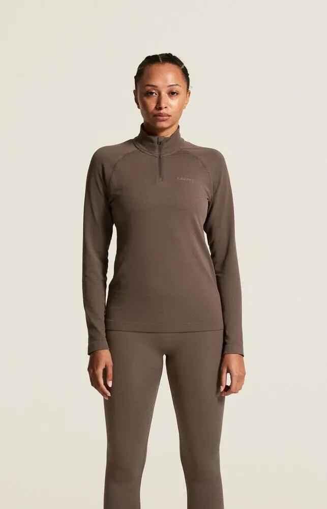 craft Active Comfort LS HZ 2 W — Haut femme à demi‑zip, régulation thermique 6/7