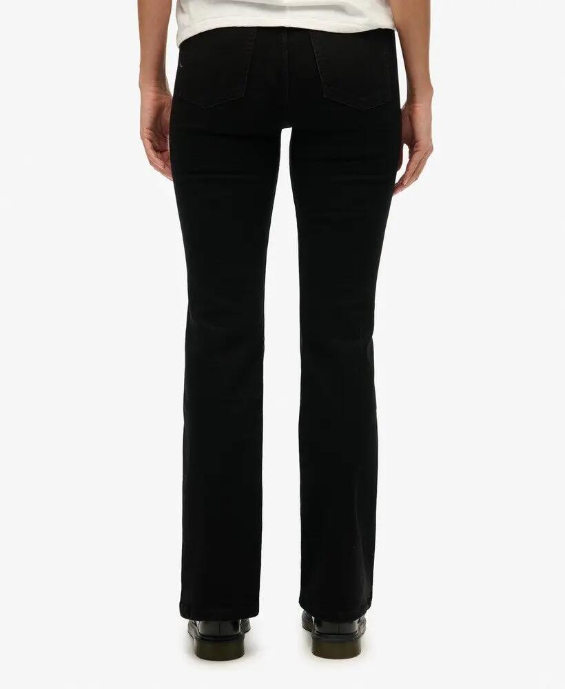 superdry Jeans flare taille haute en coton biologique, noir 4/6
