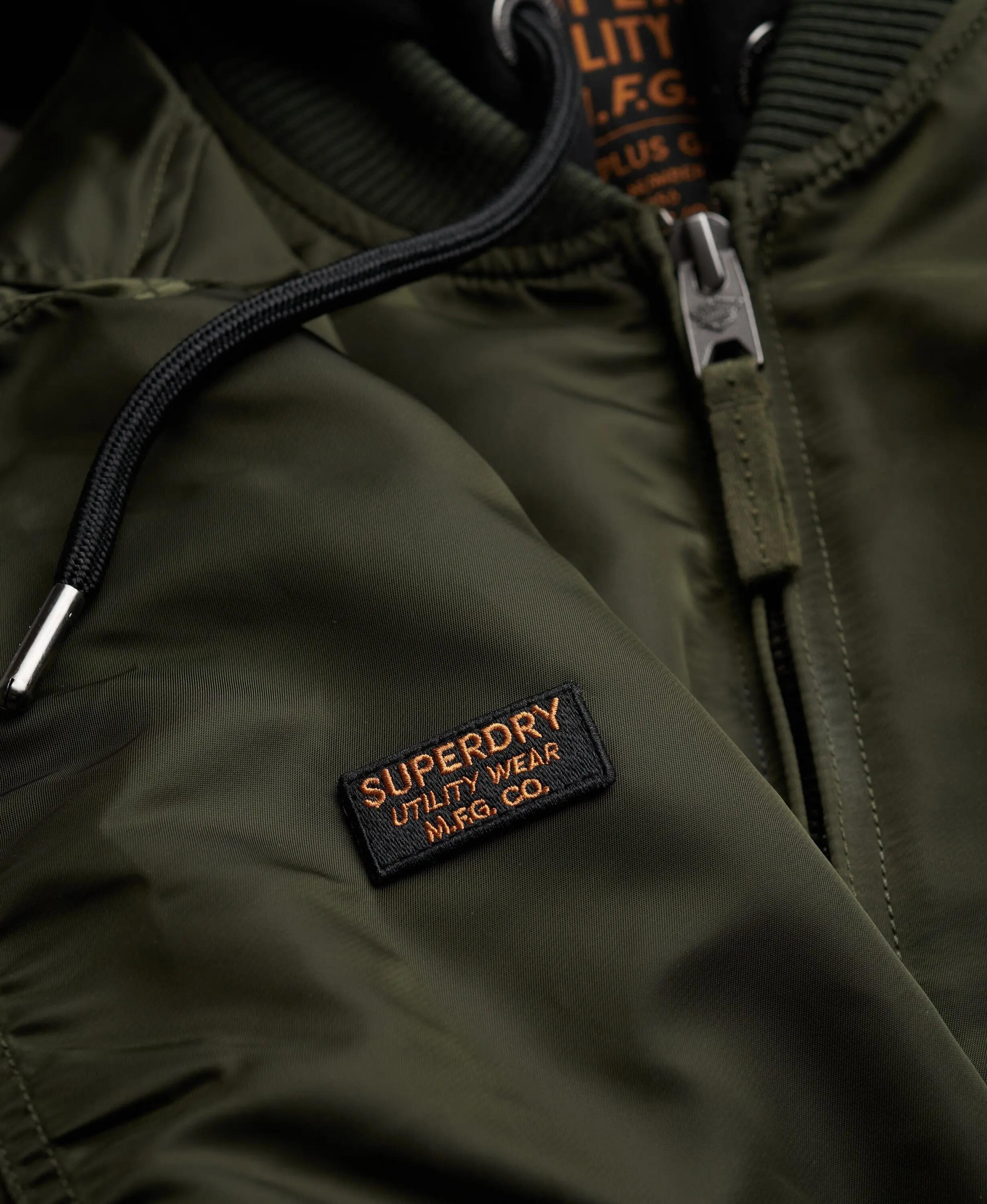 superdry Veste Bomber MA1 à Capuche rembourrée – Surplus Goods Olive Green 6/7