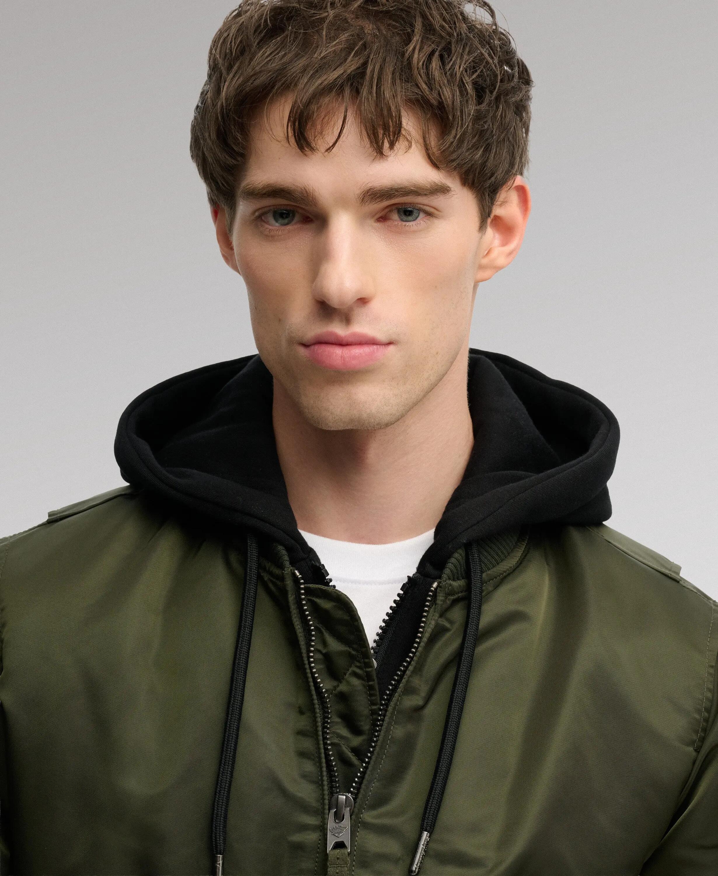 superdry Veste Bomber MA1 à Capuche rembourrée – Surplus Goods Olive Green 4/7