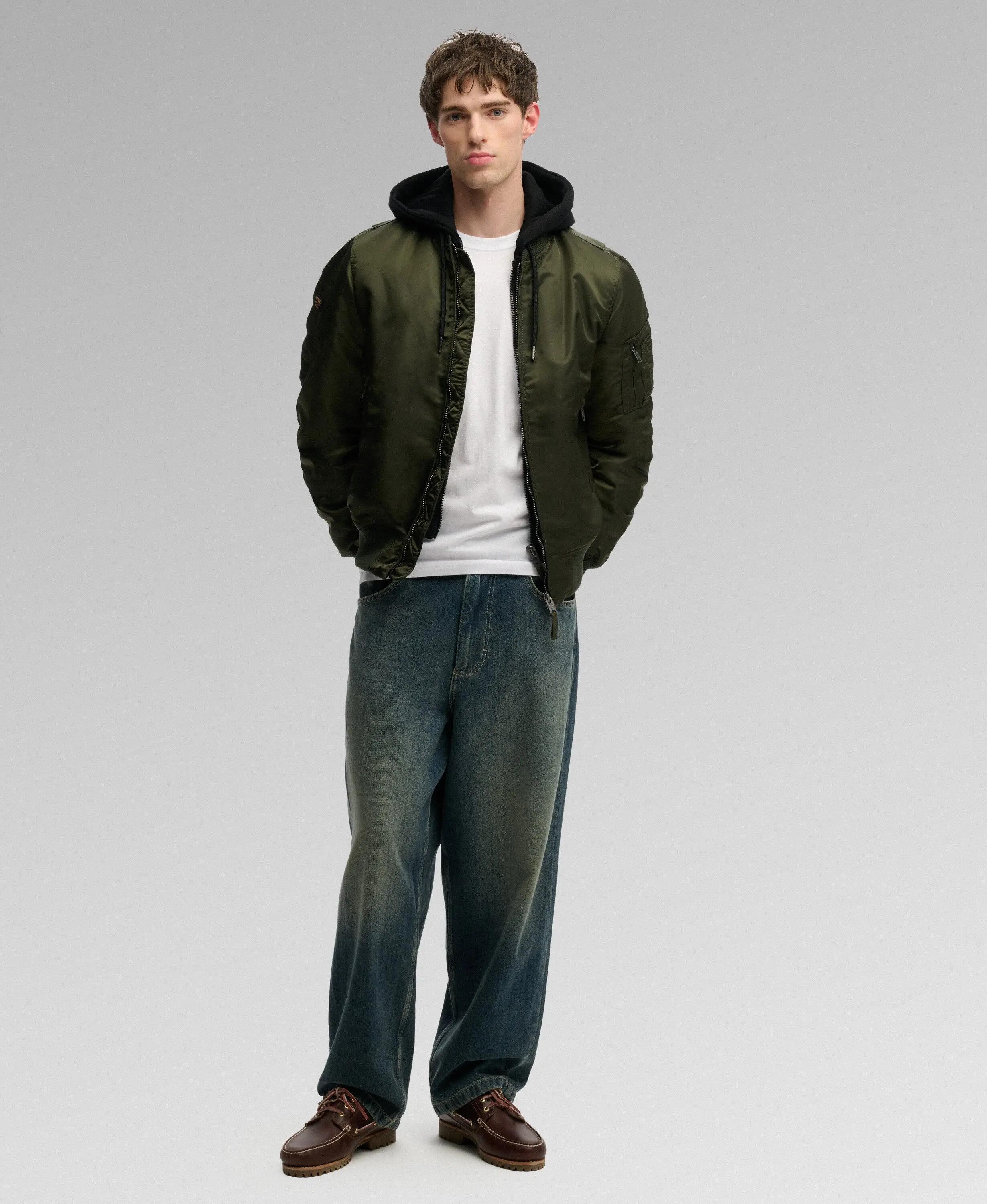 superdry Veste Bomber MA1 à Capuche rembourrée – Surplus Goods Olive Green 3/7
