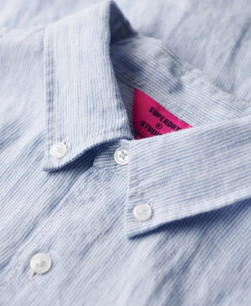 superdry Camisa de linho com botões em algodão orgânico 6/7