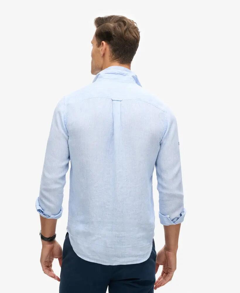 superdry Camisa de linho com botões em algodão orgânico 4/7