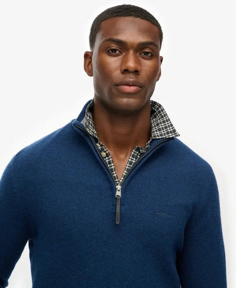 superdry Wool Blend Half Zip Jumper – Camisola meio fecho em mistura de lã 4/6
