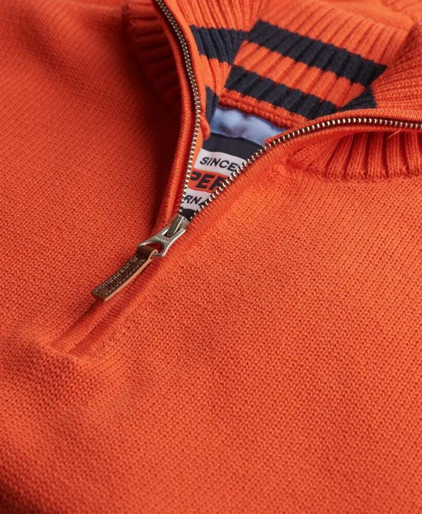 superdry Pull demi-fermeture éclair en coton bio slim 5/6