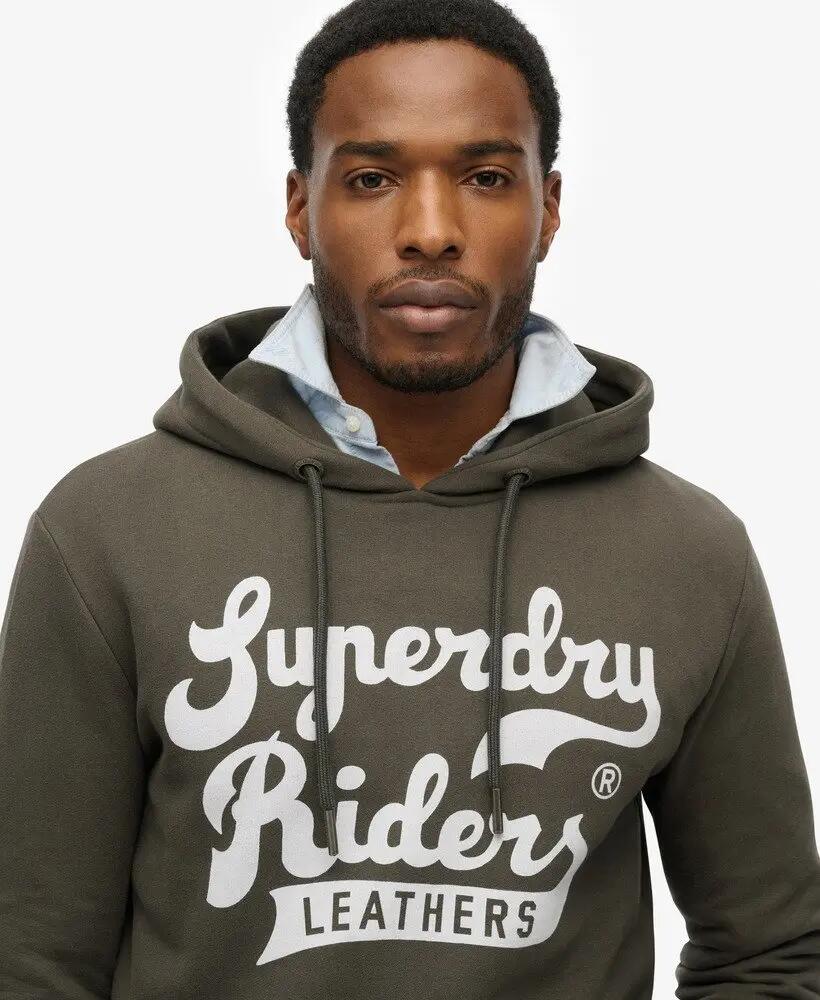 superdry Leathers Hood felpa uomo in misto cotone 3/6