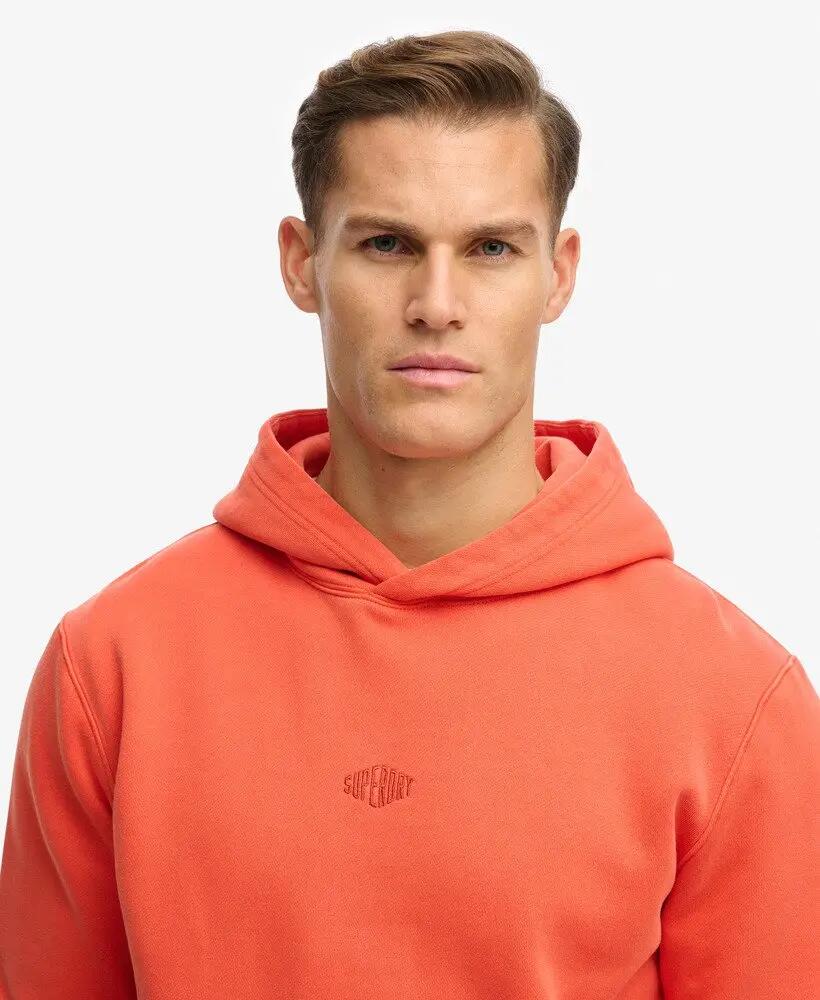 superdry Micro Logo Hood hoodie loose em algodão e poliéster reciclado 4/5