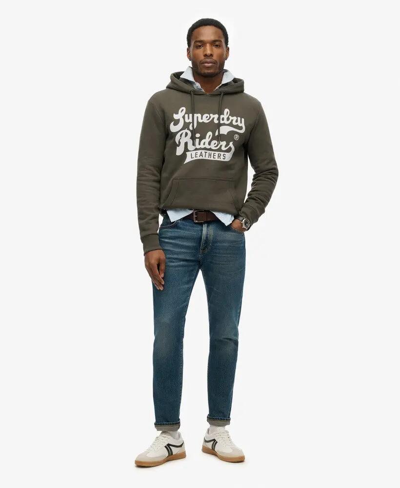superdry Leathers Hood felpa uomo in misto cotone 2/6
