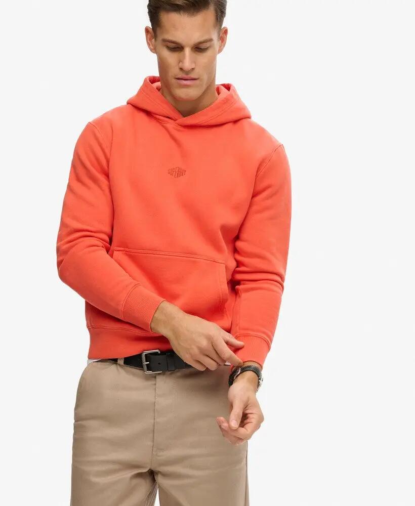 superdry Micro Logo Hood hoodie loose em algodão e poliéster reciclado 2/5