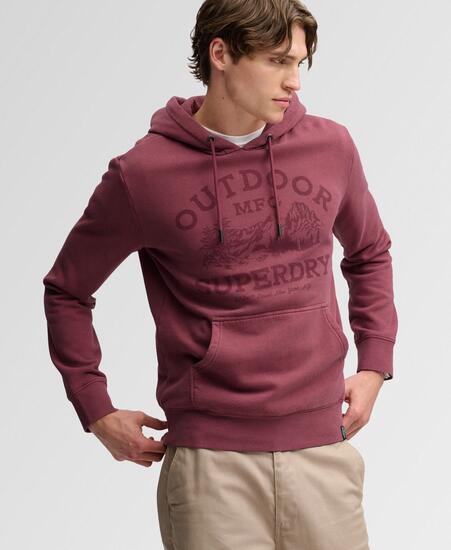 superdry Outdoor Icon Hoodie – felpa con cappuccio relaxed in cotone e