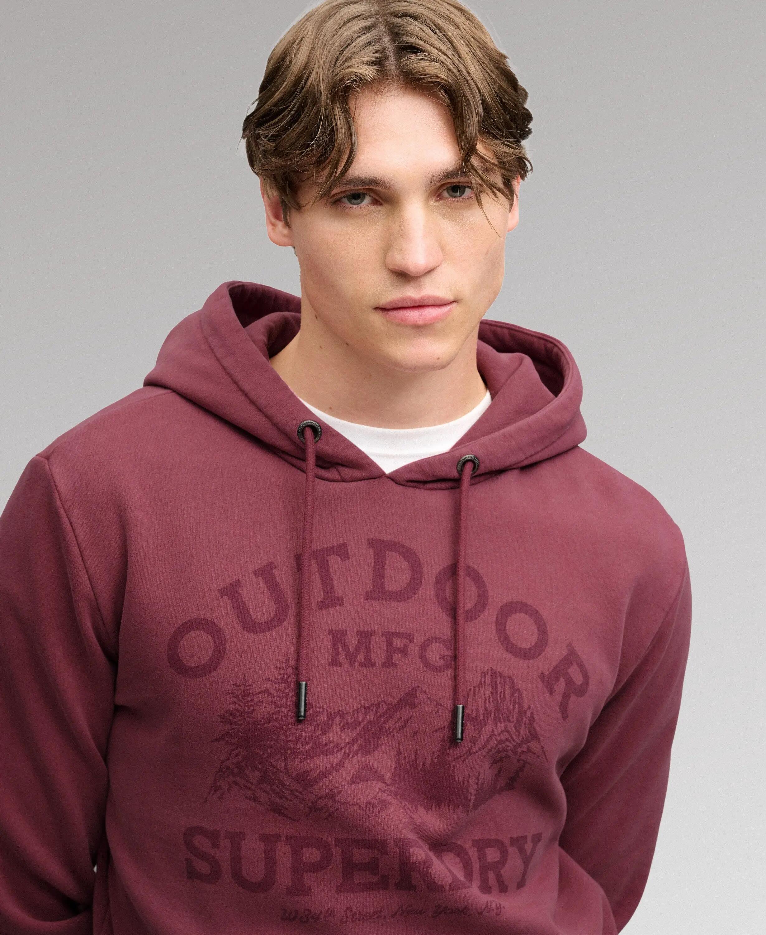 superdry Outdoor Icon Hoodie em algodão reciclado — corte relaxed 4/5