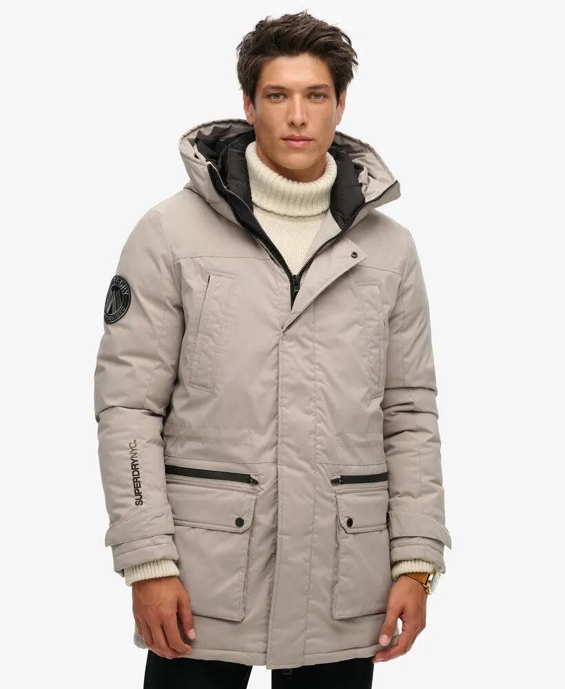 superdry City Padded Parka Jacket – Gewatteerde parka Stone Dark Grey 5/7