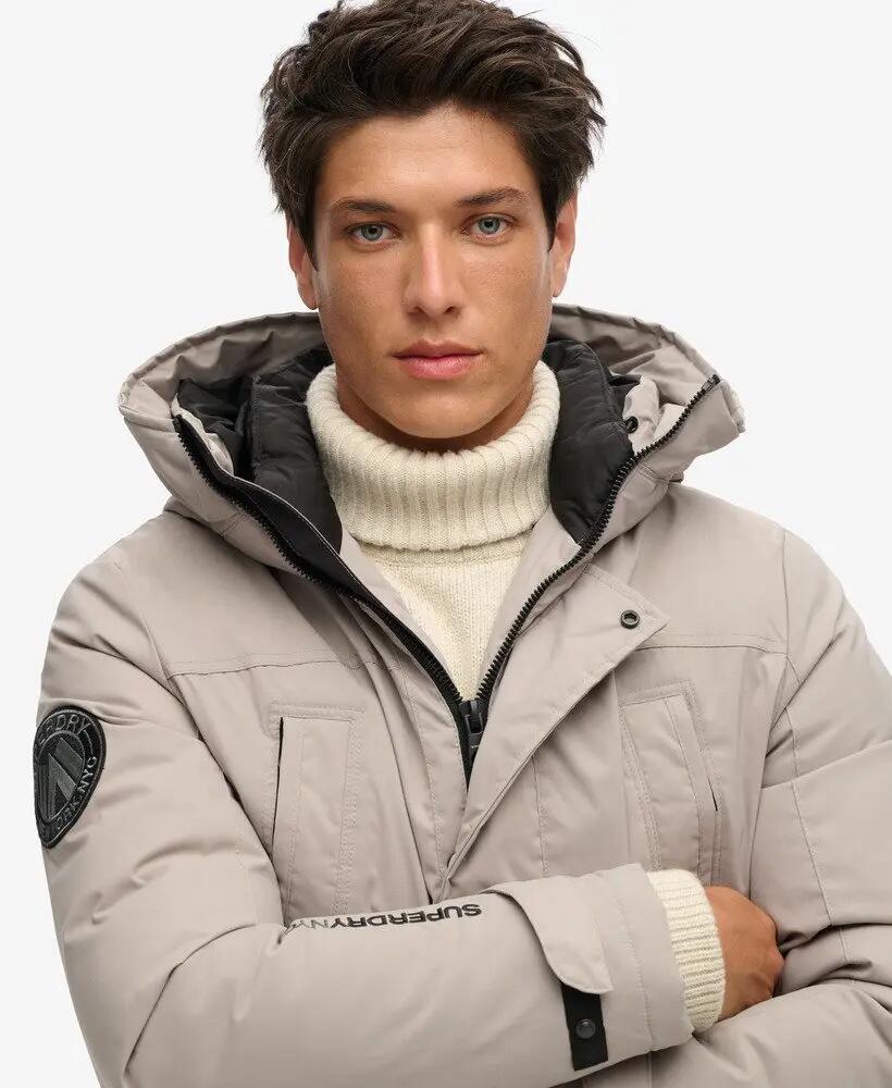 superdry City Padded Parka Jacket – Gewatteerde parka Stone Dark Grey 3/7