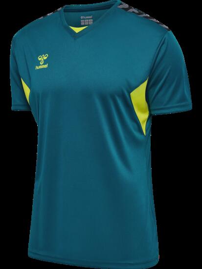 hummel T-shirt hmlAUTHENTIC PL JERSEY S/S en polyester bleu/vert
