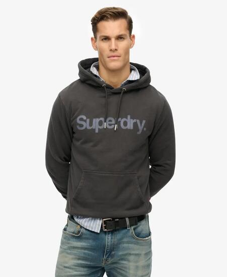 superdry Core Logo City Hood sweat pour homme Washed Black