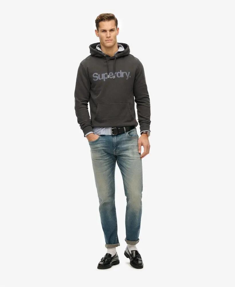 superdry Core Logo City Hood sudadera con capucha para hombre 100% algodón – 3/4