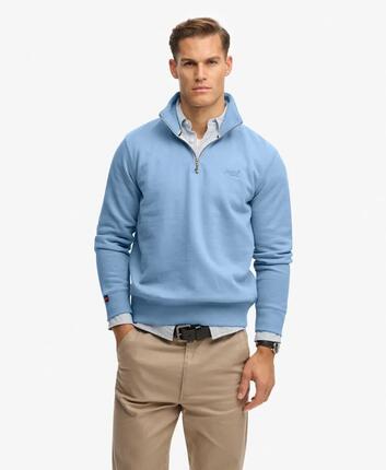 superdry Essential Logo Half Zip Sweatshirt aus recyceltem Polyester