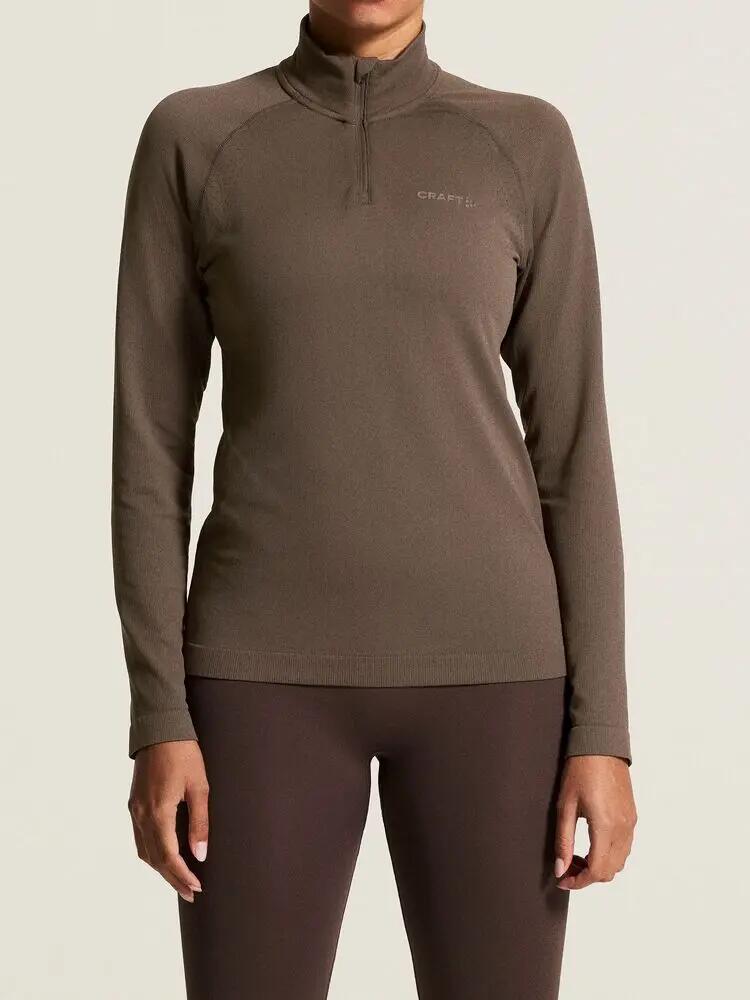craft Active Comfort LS HZ 2 W — Haut femme à demi‑zip, régulation thermique 3/7