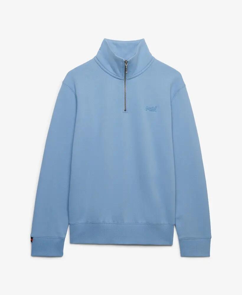 superdry Essential Logo Half Zip Sweater – Endless Sky Blue 6/6