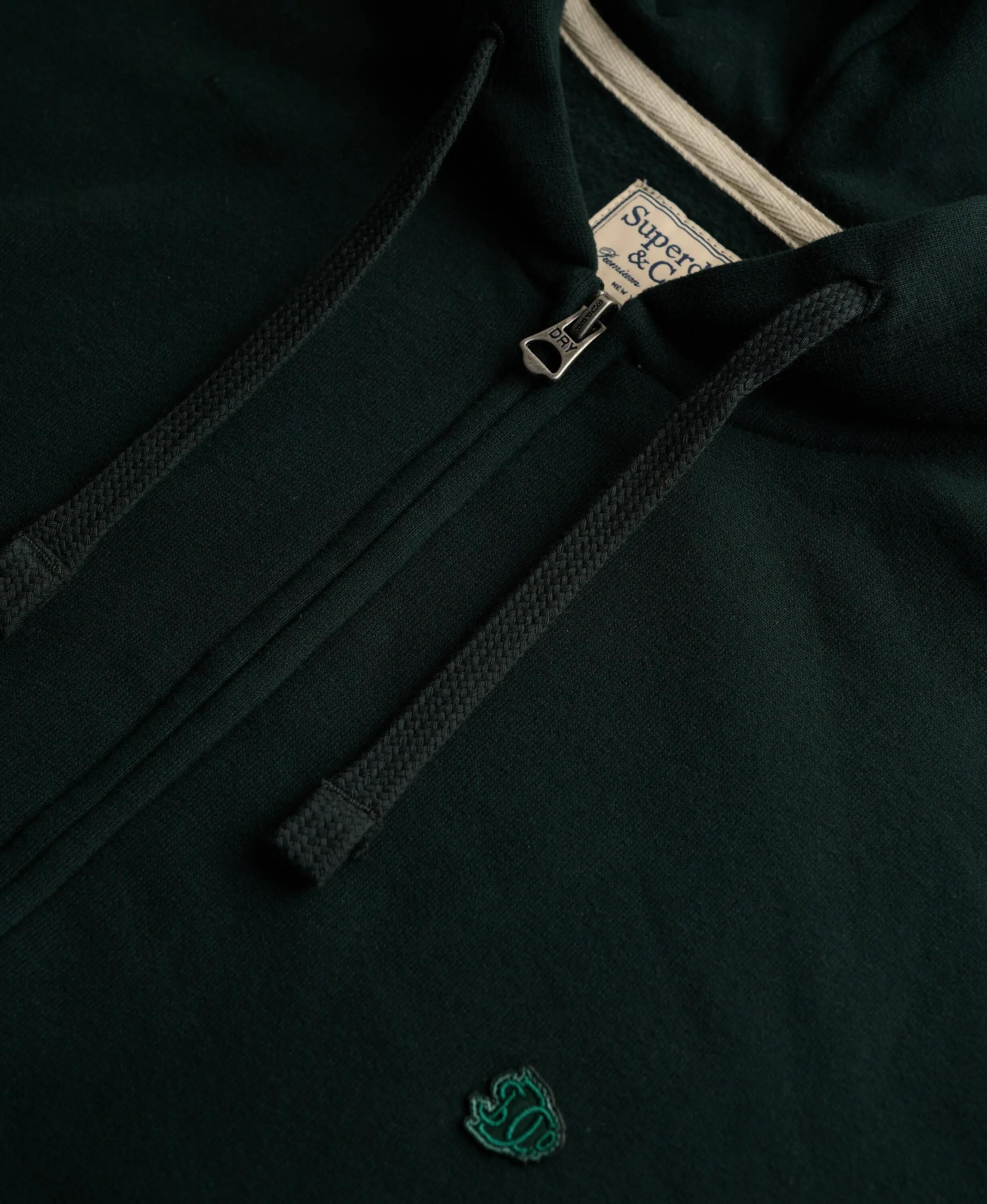 superdry Essential SD Co Logo Zip Hoodie – hoodie com fecho em algodão reciclado 7/7