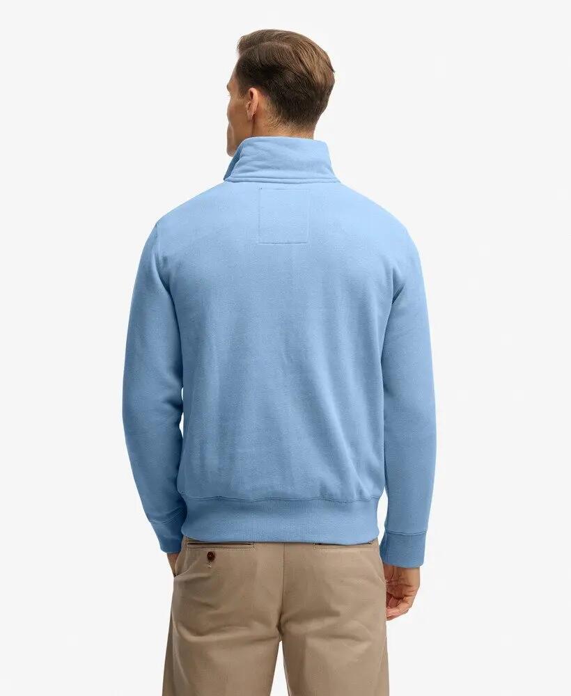 superdry Essential Logo Half Zip Sweater – Endless Sky Blue 5/6