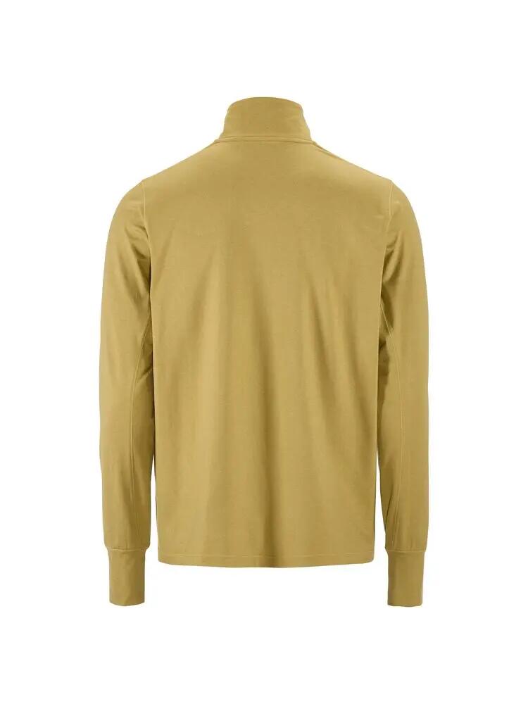 craft Flow HZ LS M t-shirt gola alta com fecho Khaki Melange 4/7