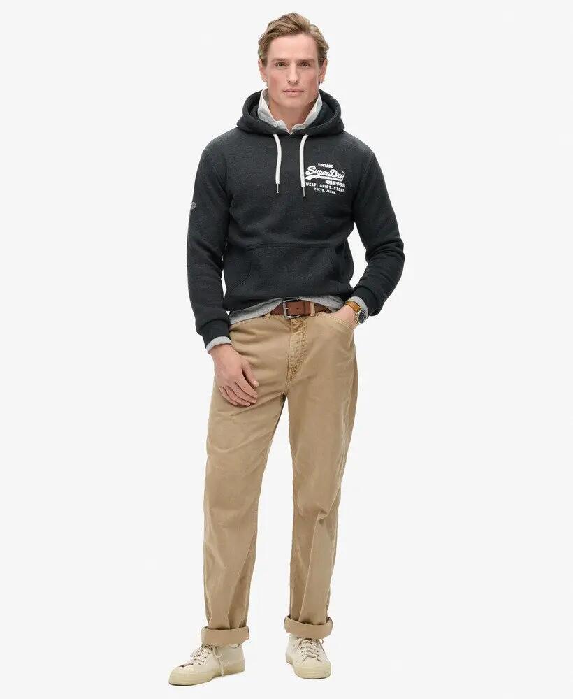 superdry Classic Vl Graphic Hoodie em Phantom Black Marl 2/5