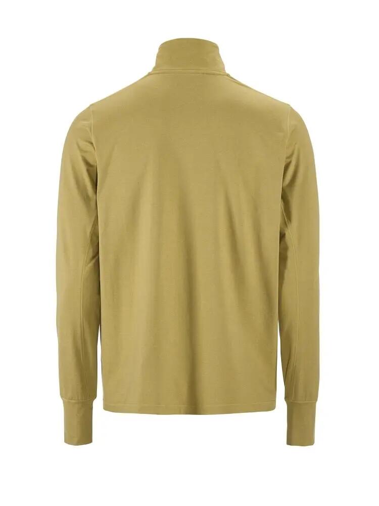 craft Flow HZ LS M t-shirt gola alta com fecho Khaki Melange 3/7