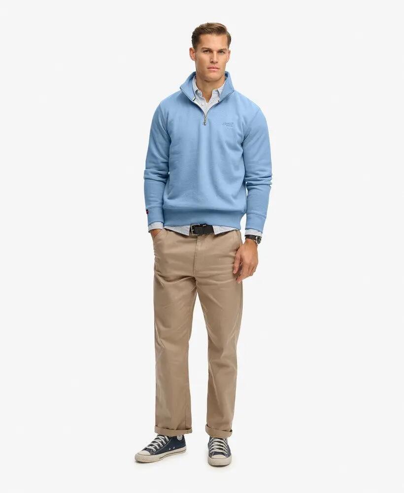 superdry Essential Logo Half Zip Sweater – Endless Sky Blue 3/6