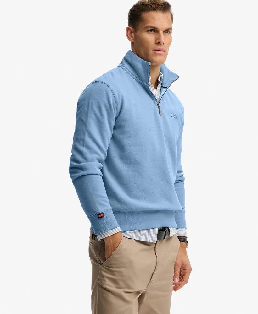 superdry Essential Logo Half Zip Sweater – Endless Sky Blue 2/6
