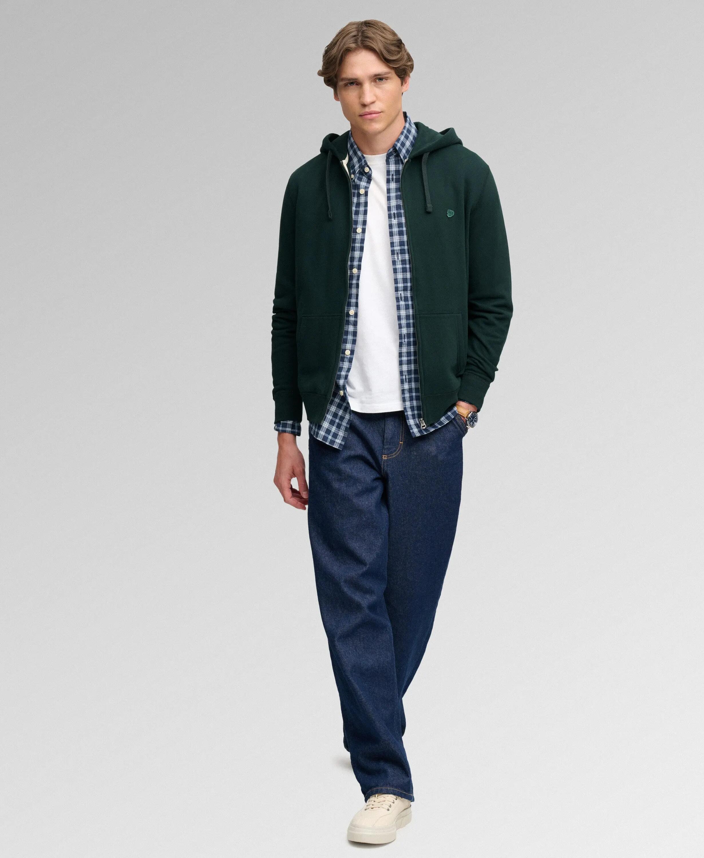 superdry Essential SD Co Logo Zip Hoodie – hoodie com fecho em algodão reciclado 4/7