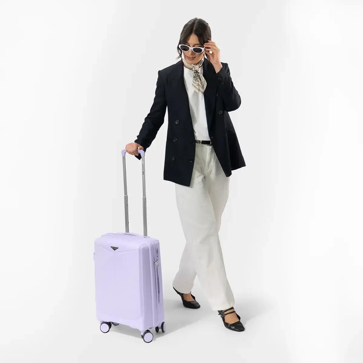 Valise cabine Wings COCKATIEL polypropylène 20" BLANC VIOLET 2/10