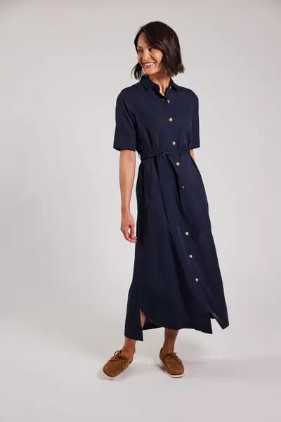 sebago Lyocell Dress - Vestido camisa em lyocell, azul-marinho 3/7
