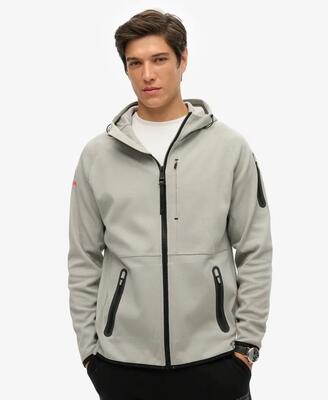 Superdry tech logo loose ziphood hoodie met rits losse pasvorm