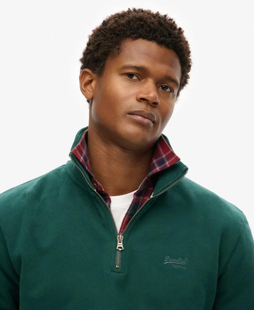 superdry Essential Logo Half Zip Sweatshirt van katoen en gerecycled polyester 3/6