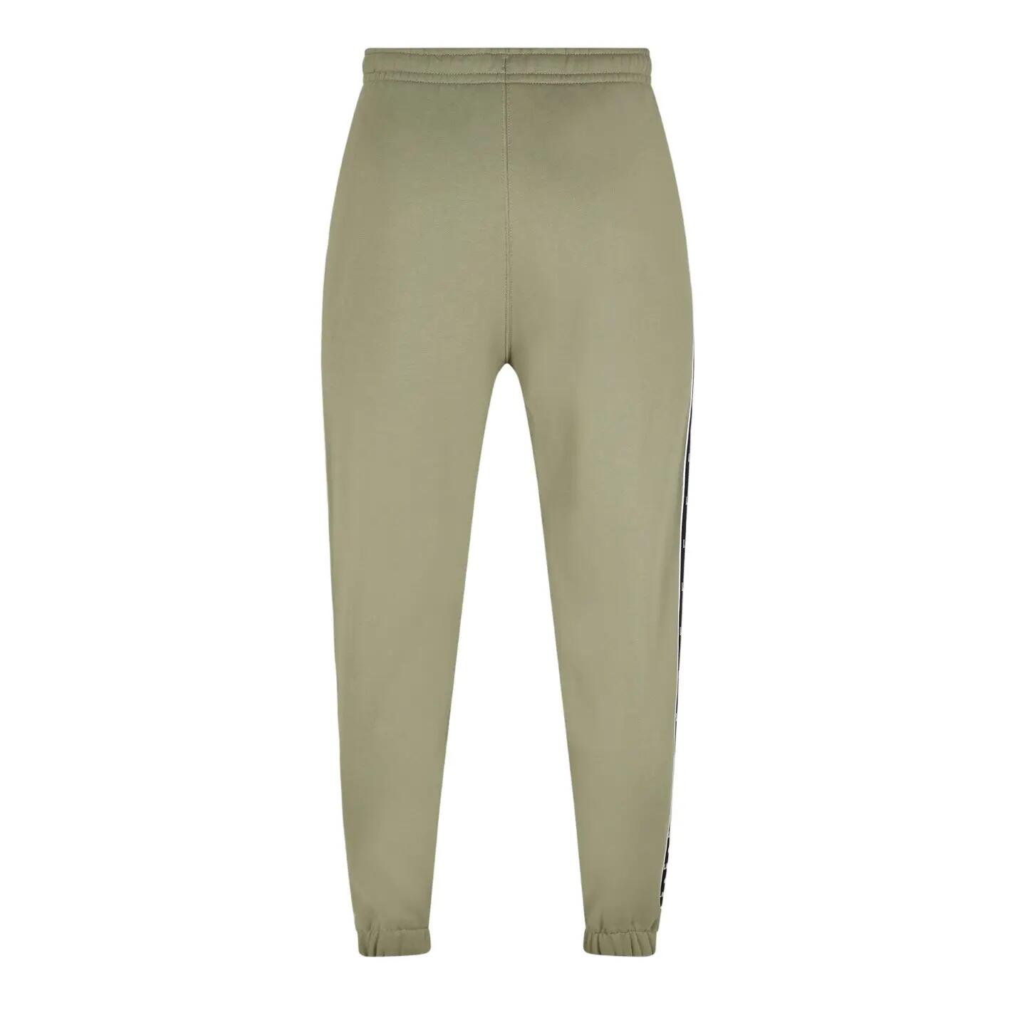 Pantaloni Da Ginnastica Striscia Laterale Aderente Uomo Lacoste Verde Kaki 2/5