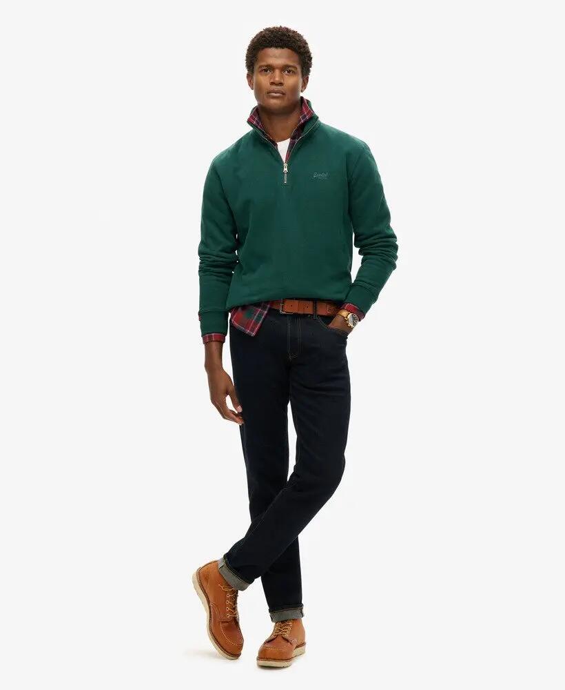 superdry Essential Logo Half Zip Sweatshirt van katoen en gerecycled polyester 2/6