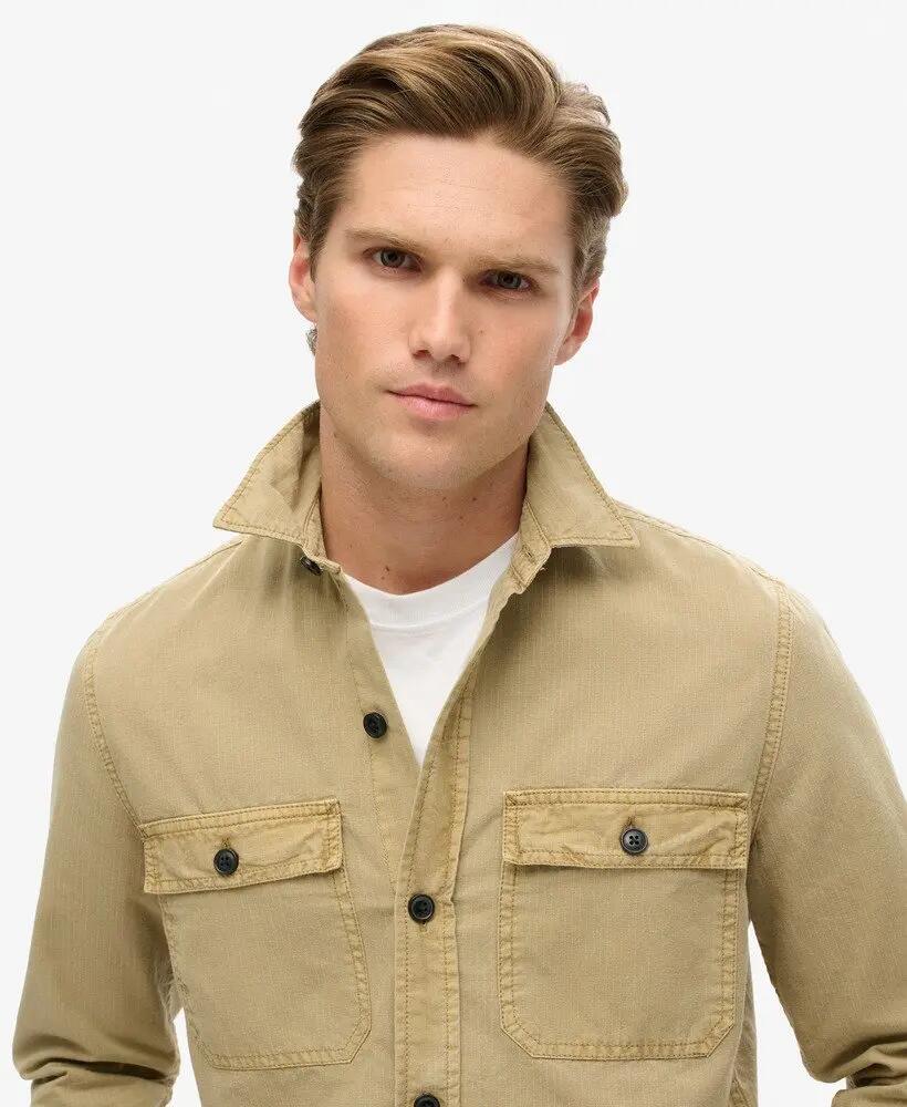 superdry Overshirt militare maniche lunghe in cotone biologico 3/7