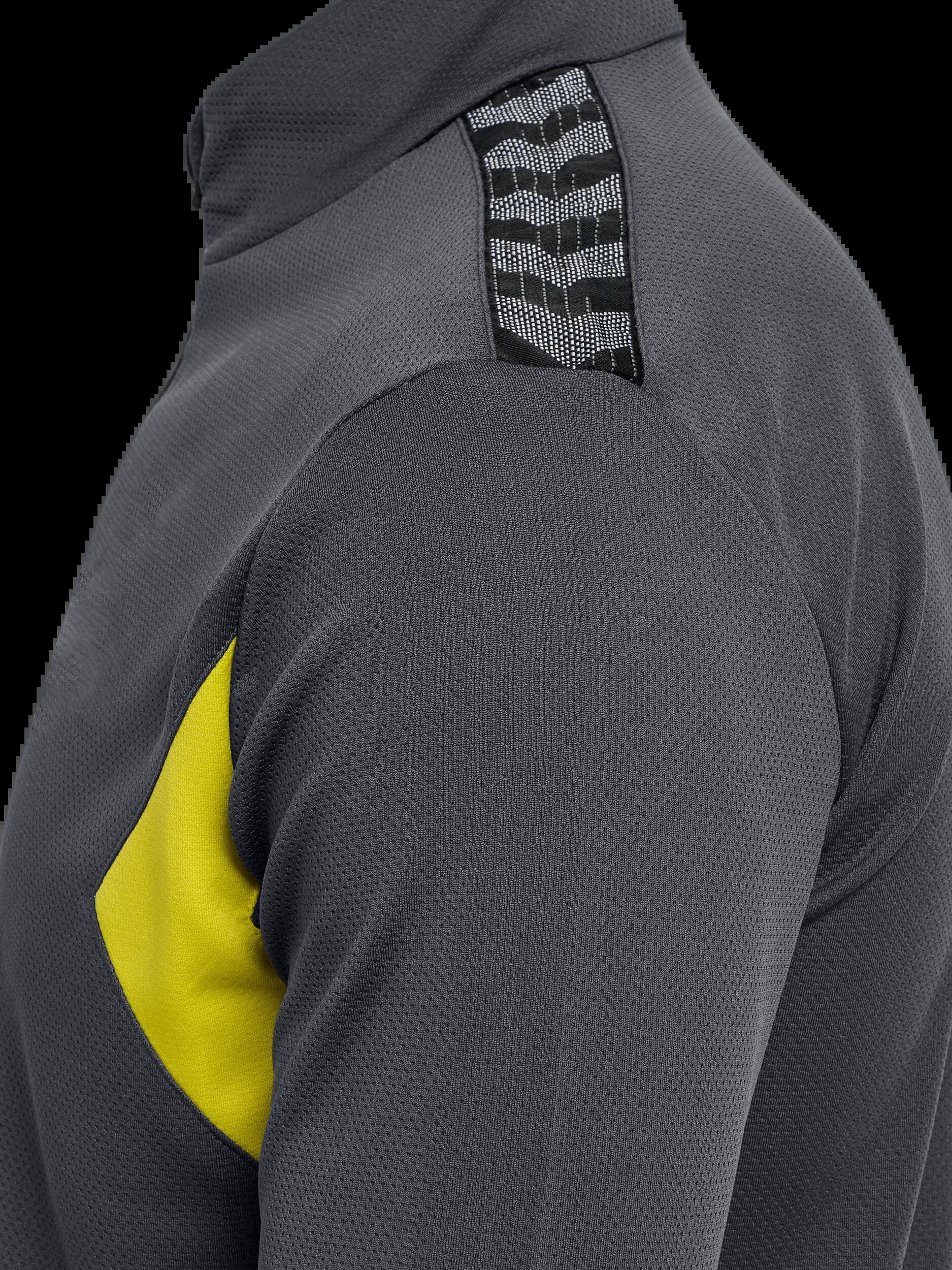 hummel Half Zip Sweater Heren 100% Polyester - ASPHALT/SULPHUR SPRING 3/4
