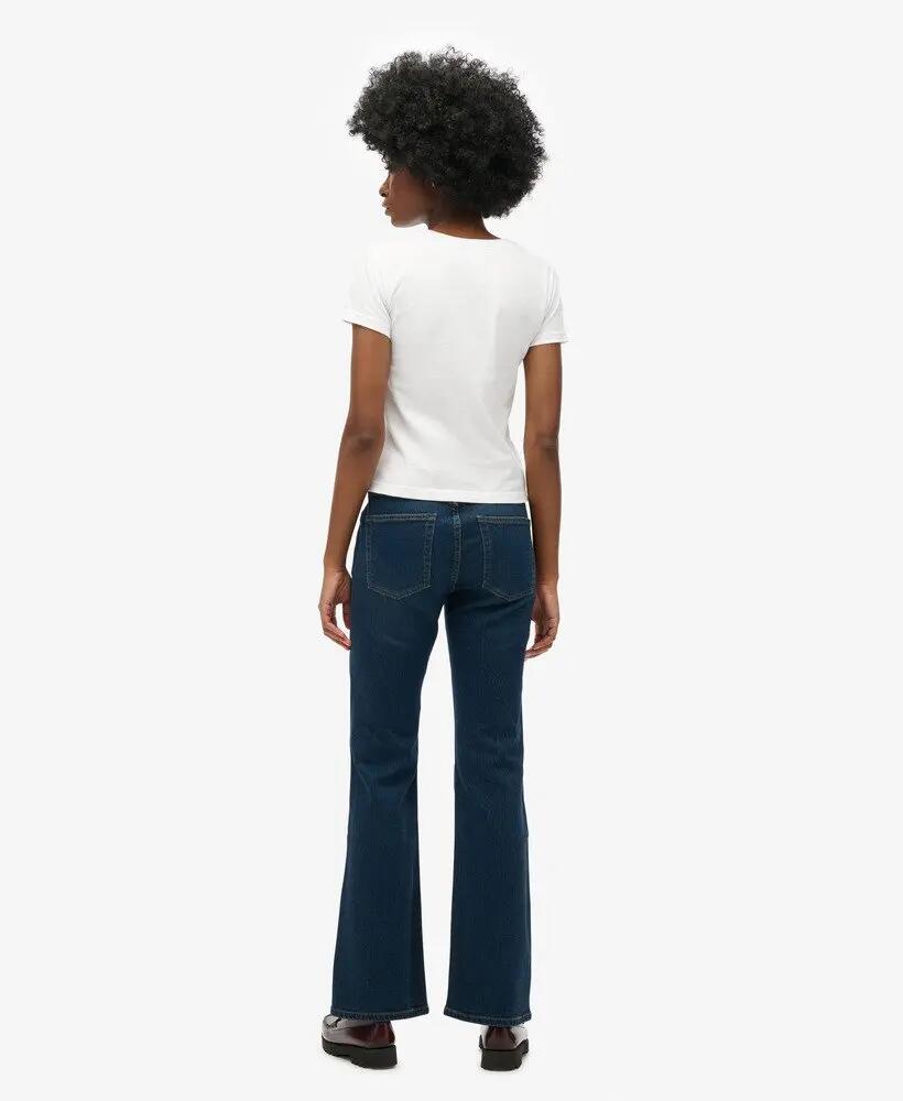 superdry Mid Rise Slim Flare Jeans van biologische katoen 3/6