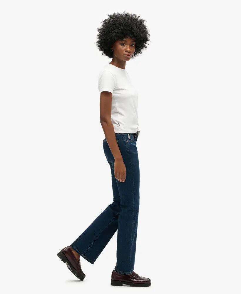 superdry Mid Rise Slim Flare Jeans van biologische katoen 2/6