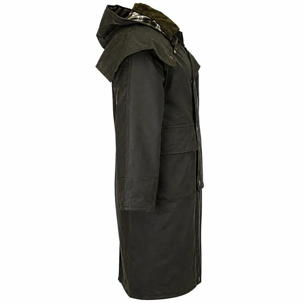 Manteau long Walker and Hawkes Waxstock Vert 5/5
