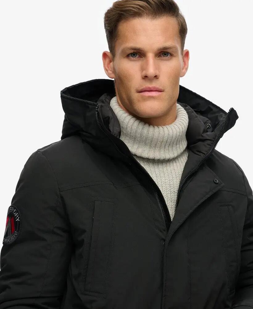 superdry Parka Acolchoada City – Loose Fit, Preto 4/7
