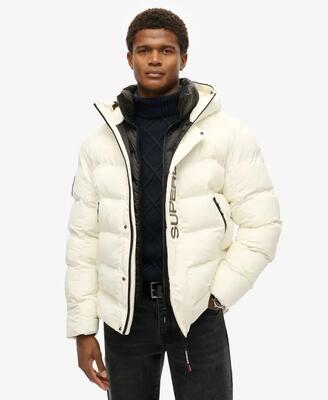 Superdry hooded city graphic puffer jkt gewatteerde jas