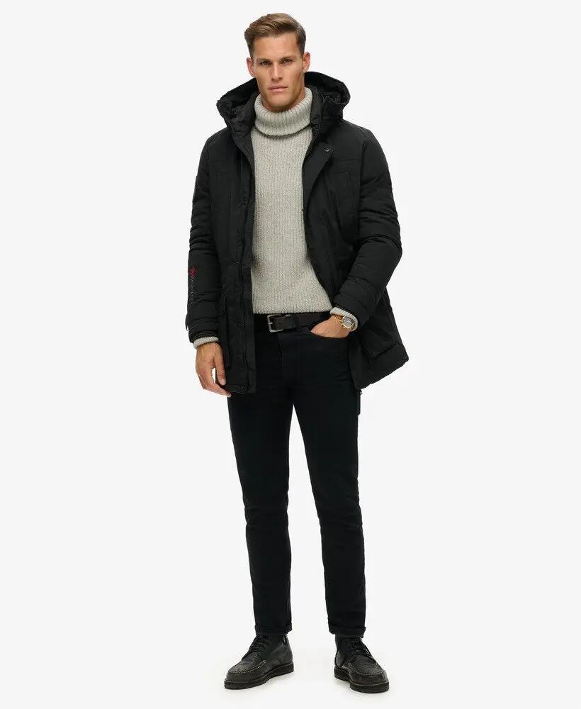 superdry Parka Acolchoada City – Loose Fit, Preto 2/7