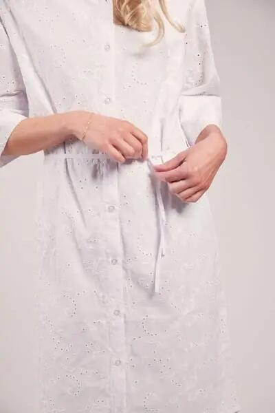 sebago Vestido Felicia Broderie Anglaise branco 4/7