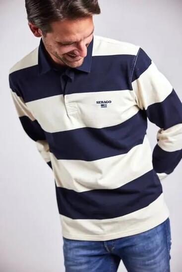 sebago Gabe Rugger — T-shirt homme en coton, NAVY