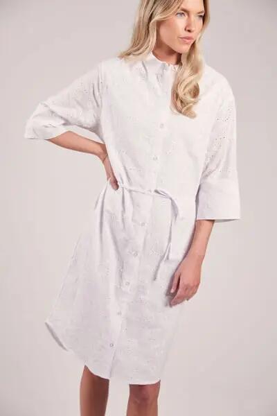 sebago Vestido Felicia Broderie Anglaise branco 3/7