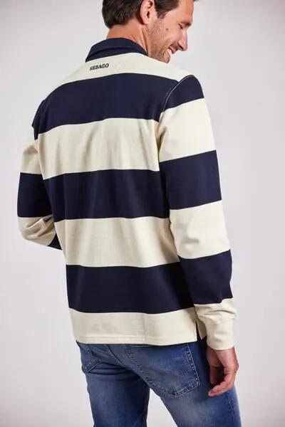 sebago Gabe Rugger — Heren T-shirt van katoen, NAVY 3/3
